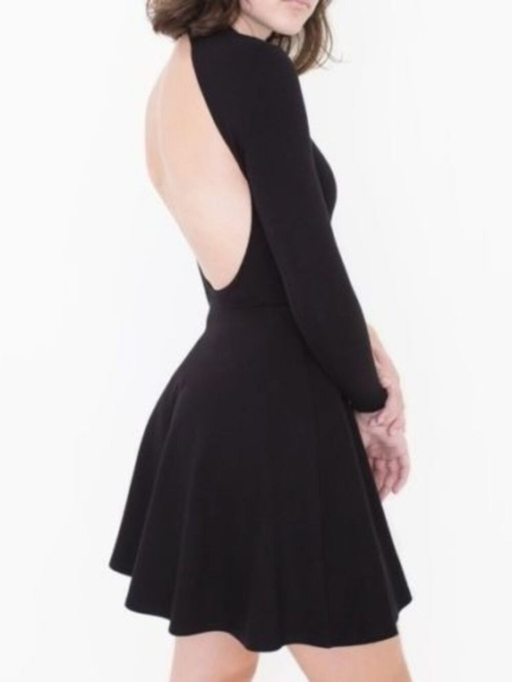 American Apparel Violette Skater Dress Burgundy